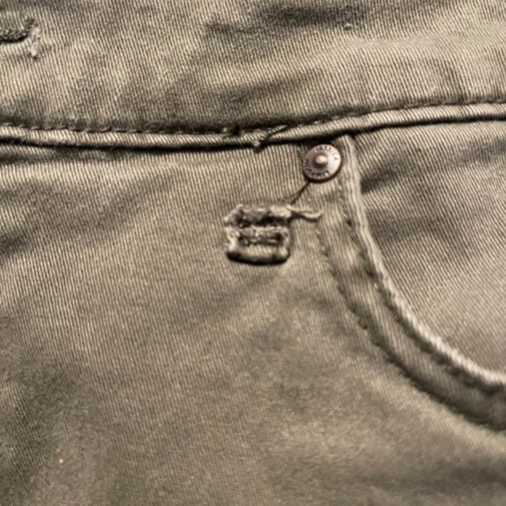 Jessica Simpson 27 olive green relaxed mid rise‎ skinny crop jeans - Picture 6 of 9
